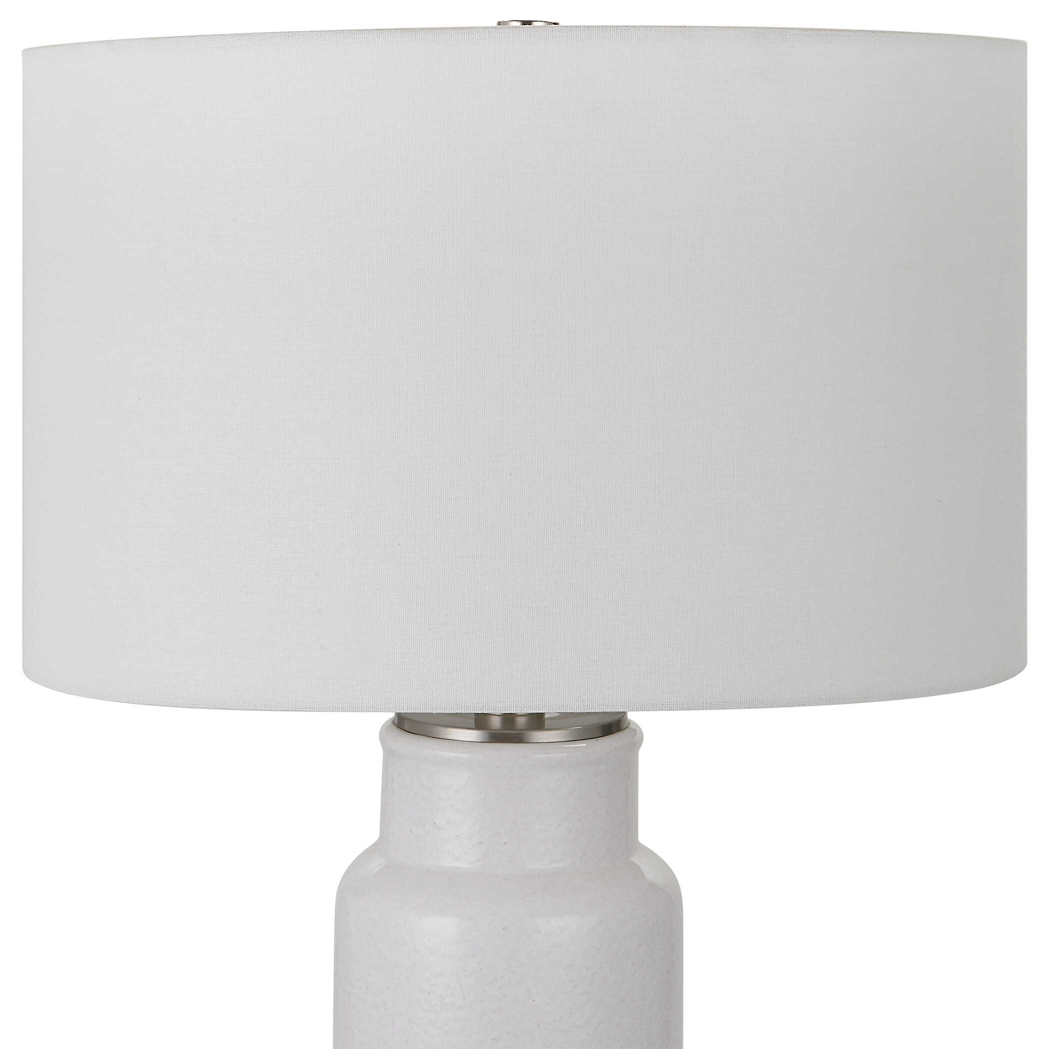 Albany White Farmhouse Table Lamp, by Uttermost, 17" width x 27.75" height x 17" depth View 6