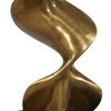 Spiraling Cordless Brass Buffet Lamp, Table Lamp by Uttermost, 13" width x 35" height x 13" depth thumbnail 5