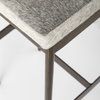 Millie Backless 30in Seat Bar Stool | Gray Hair-On-Hide with Gold Metal, Counter & Bar Stool by Mercana, 16.75" length x 17.75" width x 30" height thumbnail 10