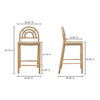 Avery Counter Stool Natural, Counter & Bar Stool by Moe's Home, 18.5" width x 39.75" height x 20.5" depth thumbnail 10