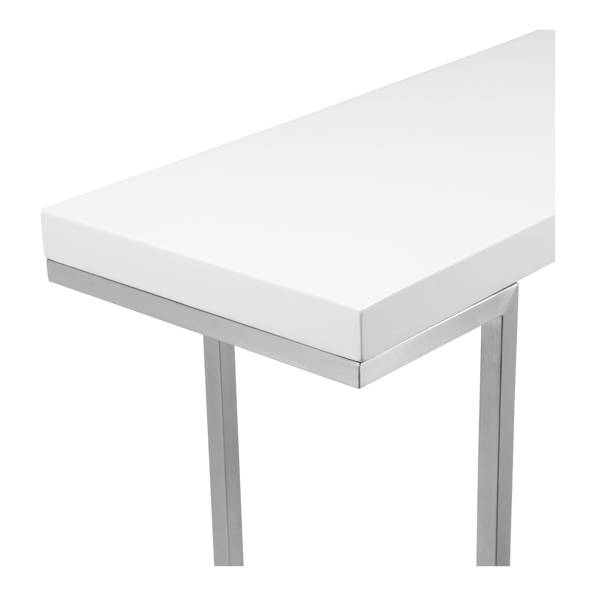 Repetir Console Table White Lacquer, by Moe's Home, 55" width x 33.5" height x 14" depth View 3
