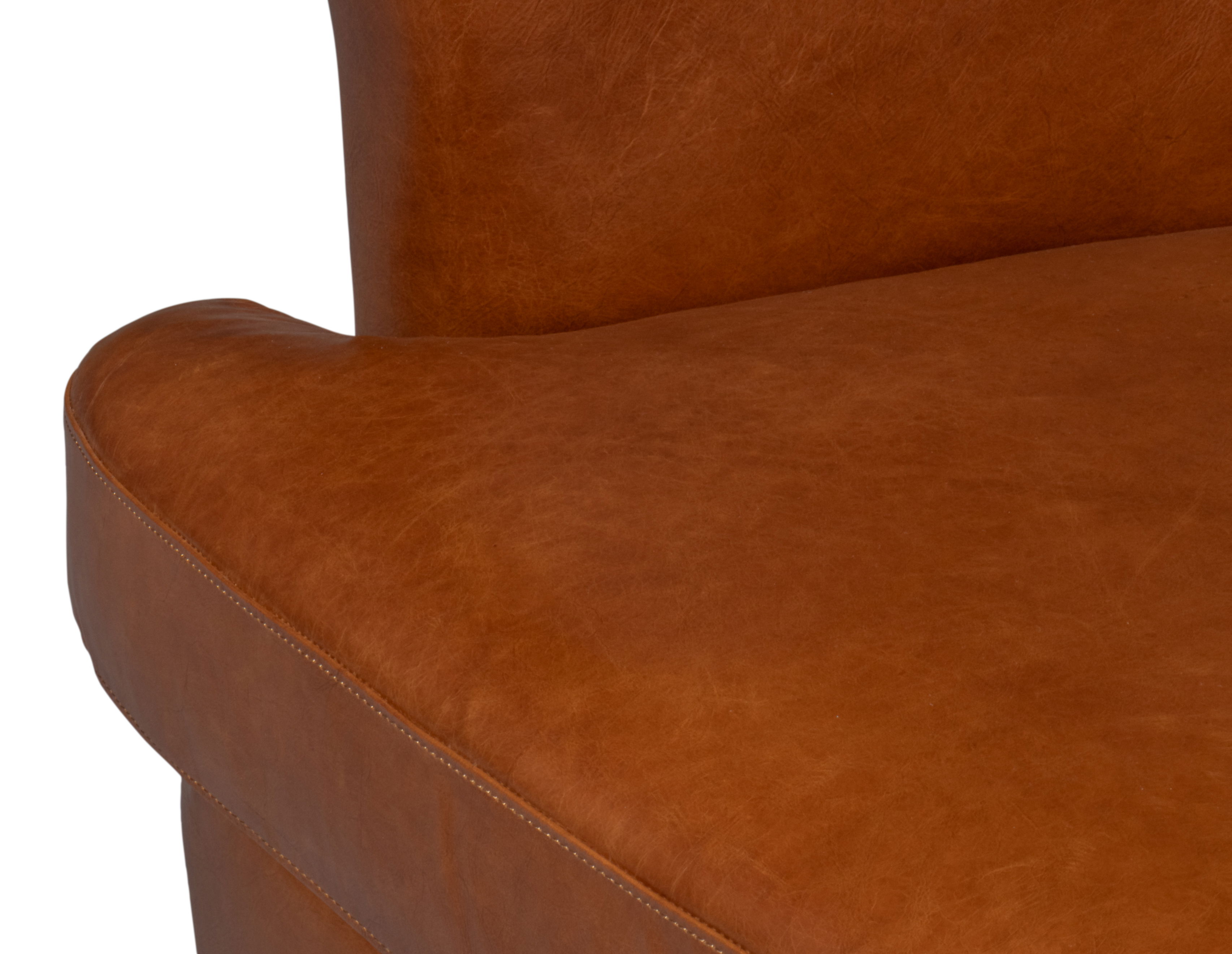 Mcmillan Distilled Leather Sofa Brown large image 