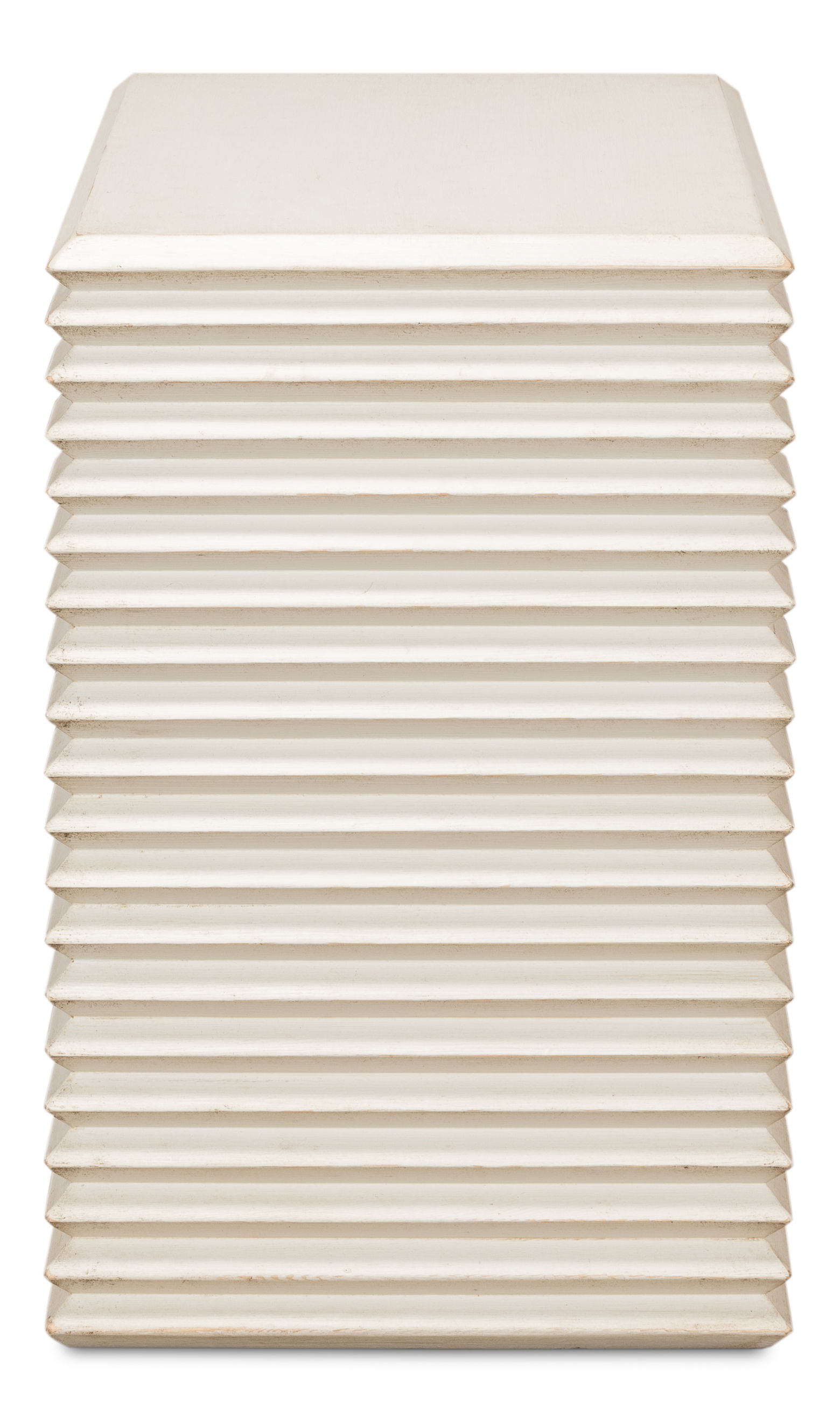 Stacked Side Table, Antique White, Side & End Table by Sarreid, 20" length x 16" width x 24" height View 4