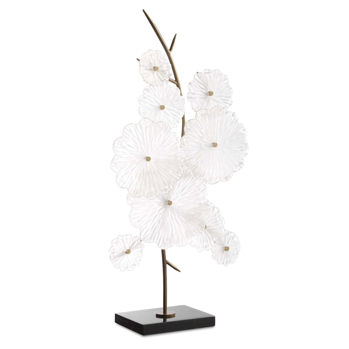 Glass Garden Table Sculpture, Figurines & Statue by Uttermost, 16" width x 29.5" height x 6" depth View 1