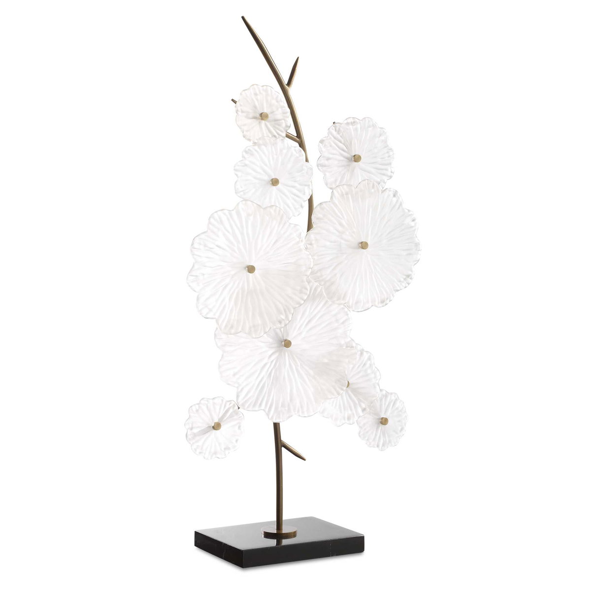 Glass Garden Table Sculpture, Figurines & Statue by Uttermost, 16" width x 29.5" height x 6" depth View 1