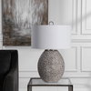 Cyprien Gray White Table Lamp, by Uttermost, 1'6" width x 2'4.25" height x 1'6" depth thumbnail 4