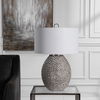 Cyprien Gray White Table Lamp, by Uttermost, 18" width x 28.25" height x 18" depth thumbnail 4