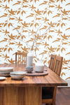 Persimmon Leaf Gold & White Wallpaper 2 Persimmon Leaf Gold & White Wallpaper thumbnail 2