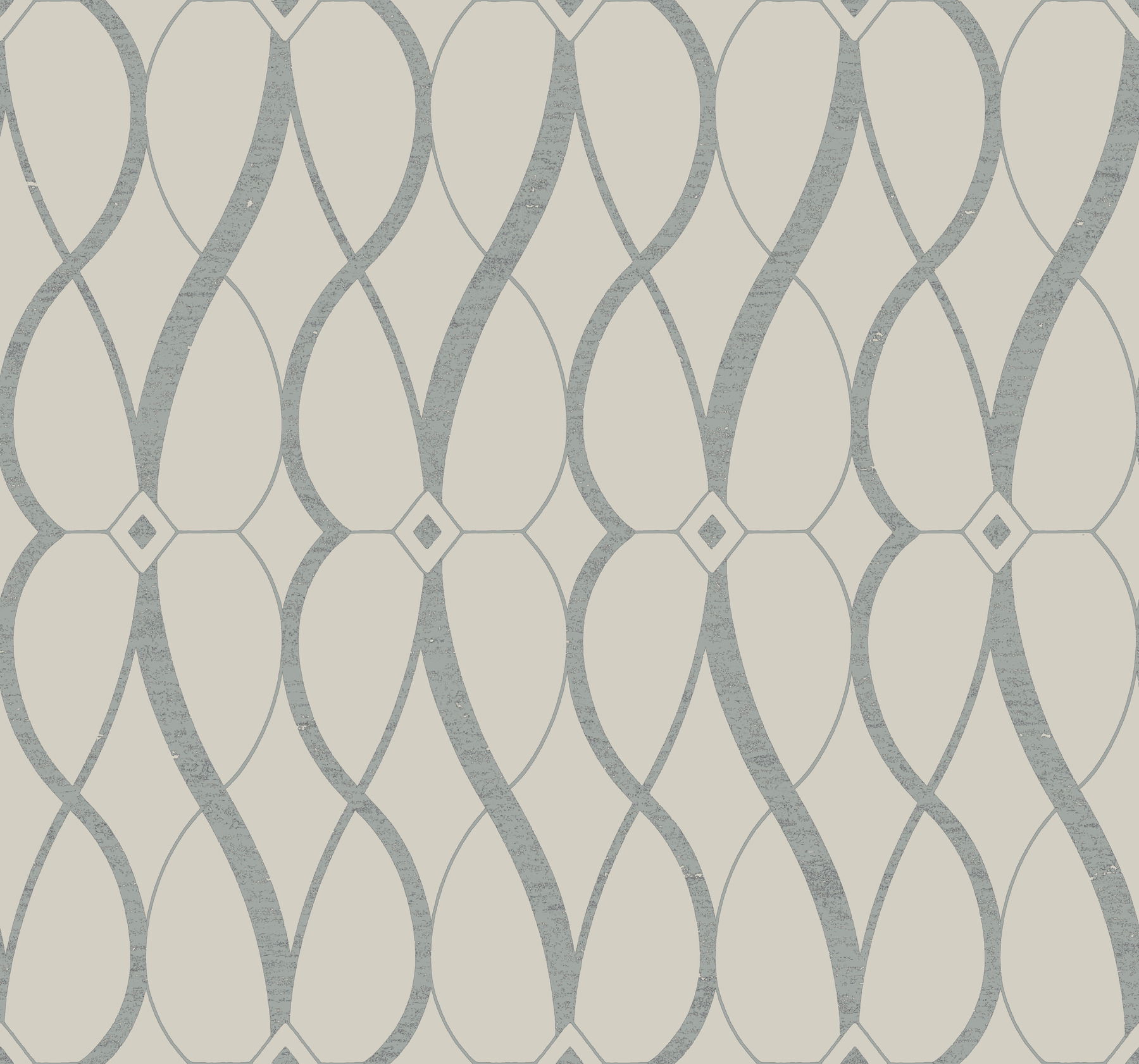 Graceful Geo Beige & Silver Wallpaper large image 
