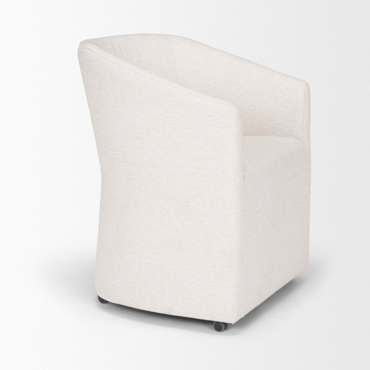 Sondra Oatmeal Performance Fabric Upholstered Club Dining Chair, by Mercana, 25.5" length x 23.75" width x 31.5" height View 11