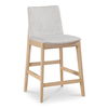 Deco Oak Counter Stool Light Grey thumbnail 1