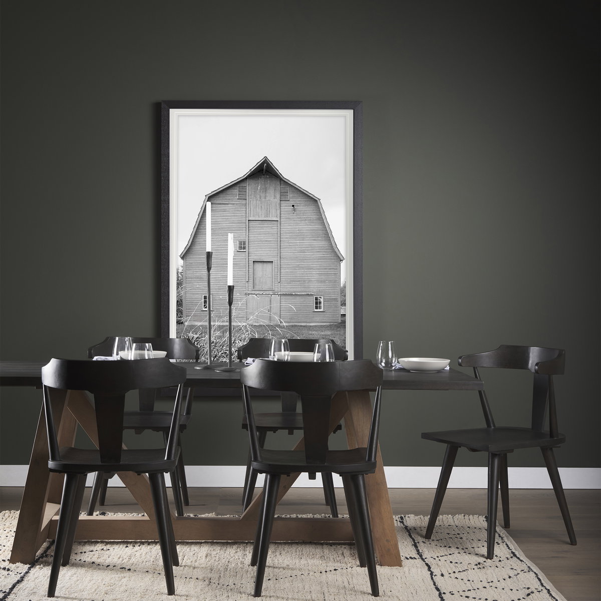 Levit (Small) Black Table Candle Holder, Candles & Candle Holder by Mercana, 5" length x 5" width x 14" height View 3