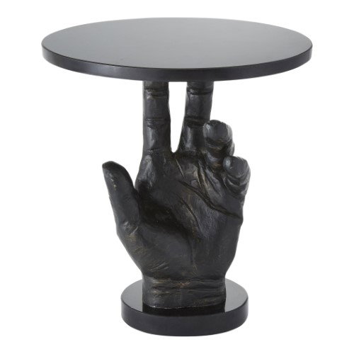 Hand Table, by Global Views, 1'7.5" length x 1'2" width x 1'8.25" height View 2