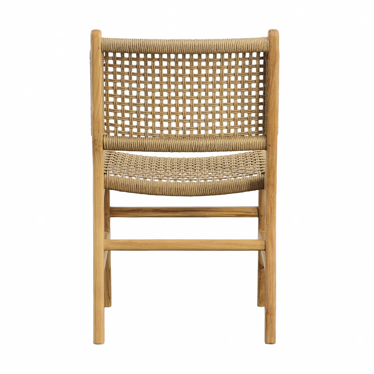 Dallas Outdoor Armless Dining Chair Nat, by Dovetail, 19.7" width x 33.5" height x 24" depth View 4