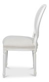 Hugo Oval Side Chair, Cortina White, Dining Chair by Sarreid, 45659" length x 23" width x 38" height thumbnail 9