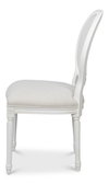 Hugo Oval Side Chair  Cortina White, by Sarreid, 1'11" length x 1" width x 3'2" height thumbnail 9