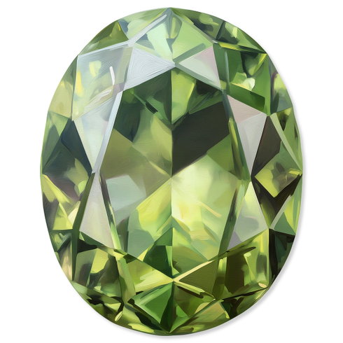 Olive Verdant Oval (No Embellishment)