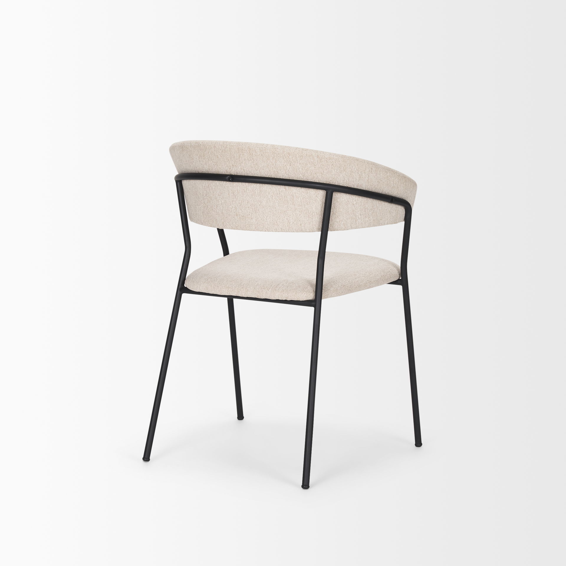 Carolyn Dining Chair with Oatmeal Fabric & Matte Black Metal large image 