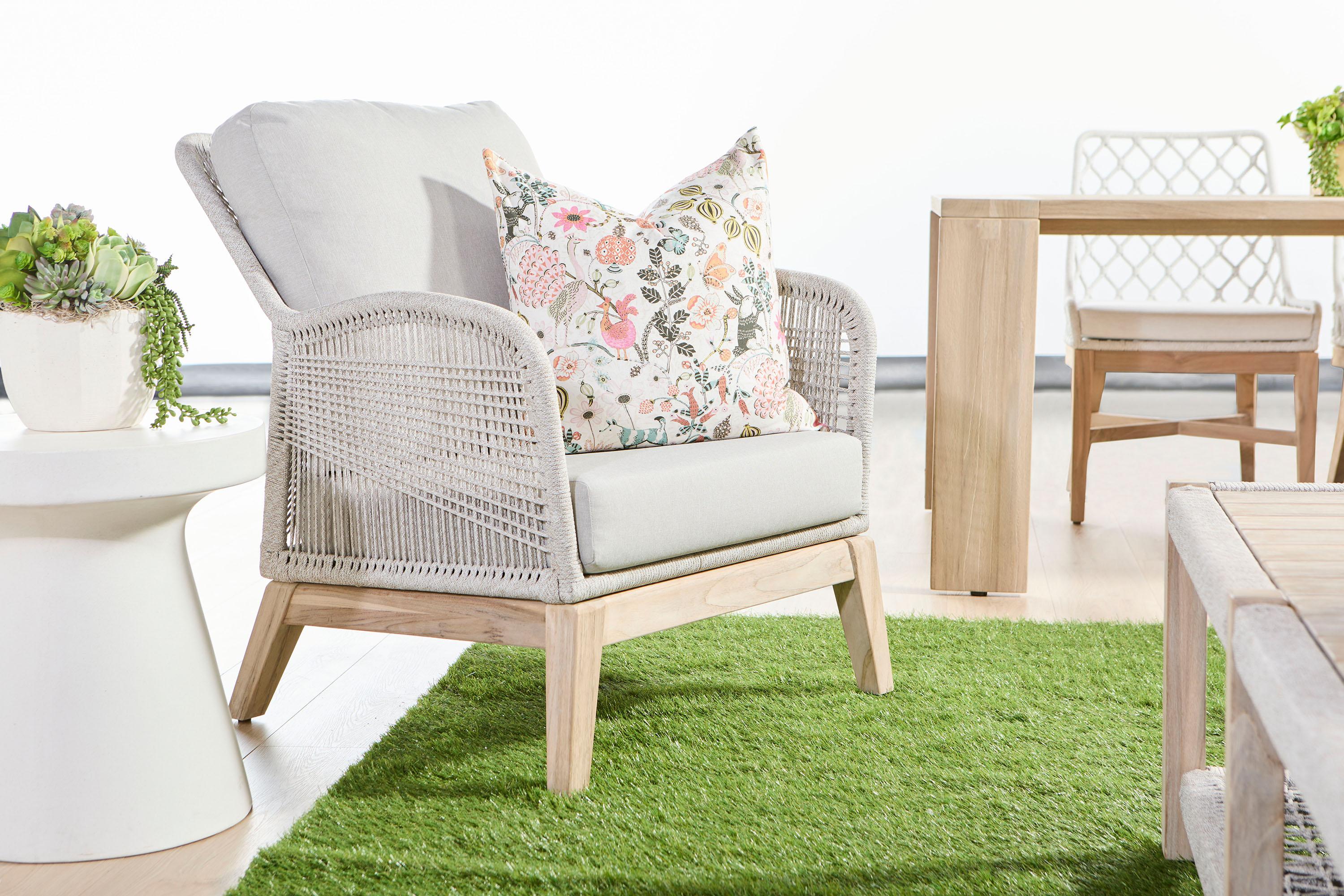 Loom Outdoor Club Chair, Accent Chair by Essentials for Living, 30.5" width x 35" height x 37" depth View 14