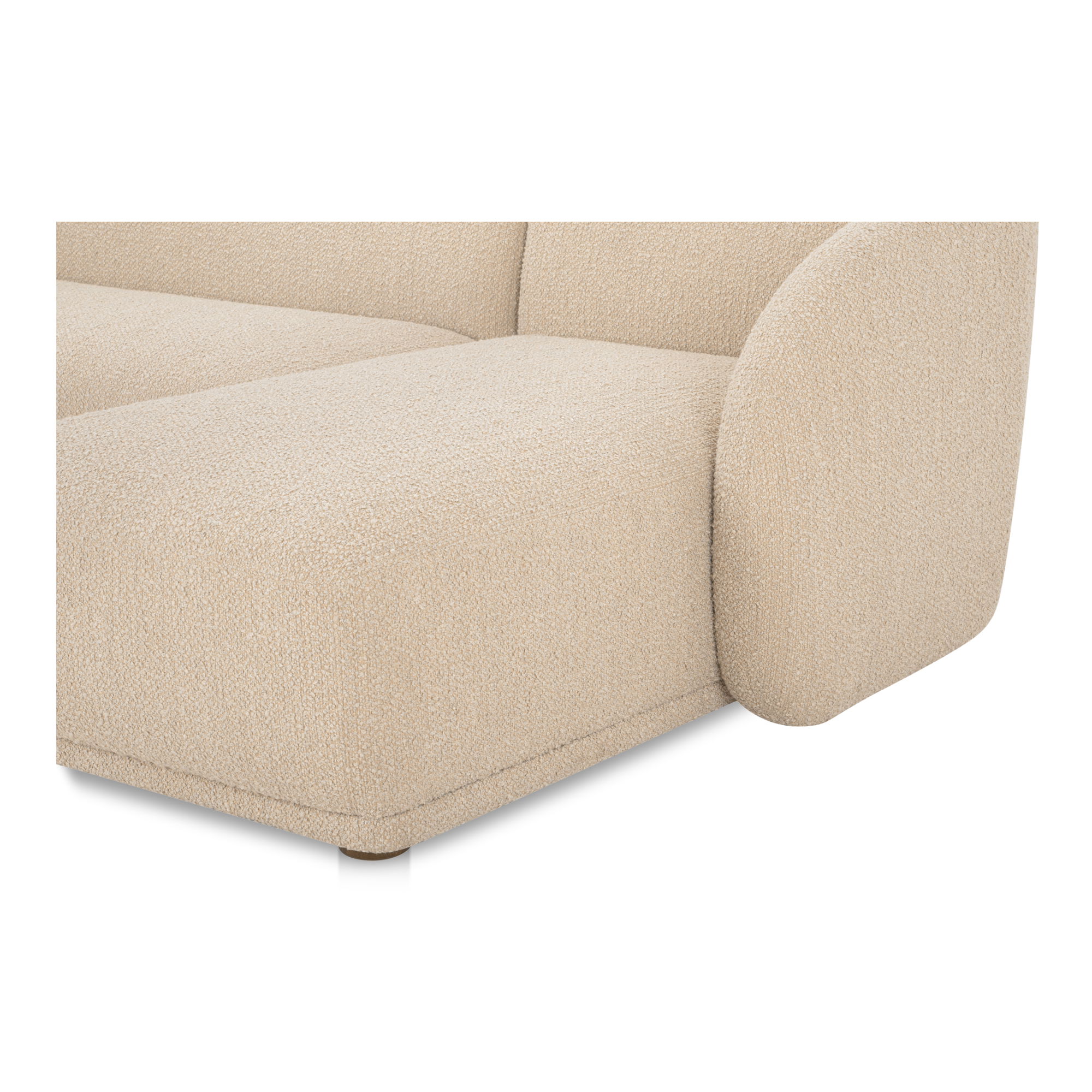 Faye Right Sectional Beige Boucle large image 