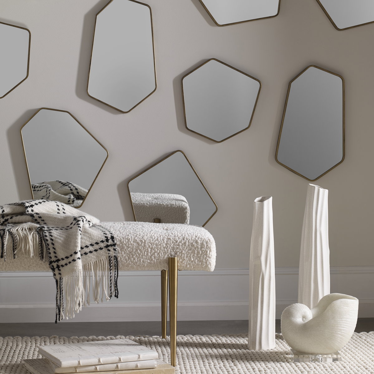 Linneah Modern Mirrors Set/4, by Uttermost, 12.12" width x 20.12" height x 1" depth View 2