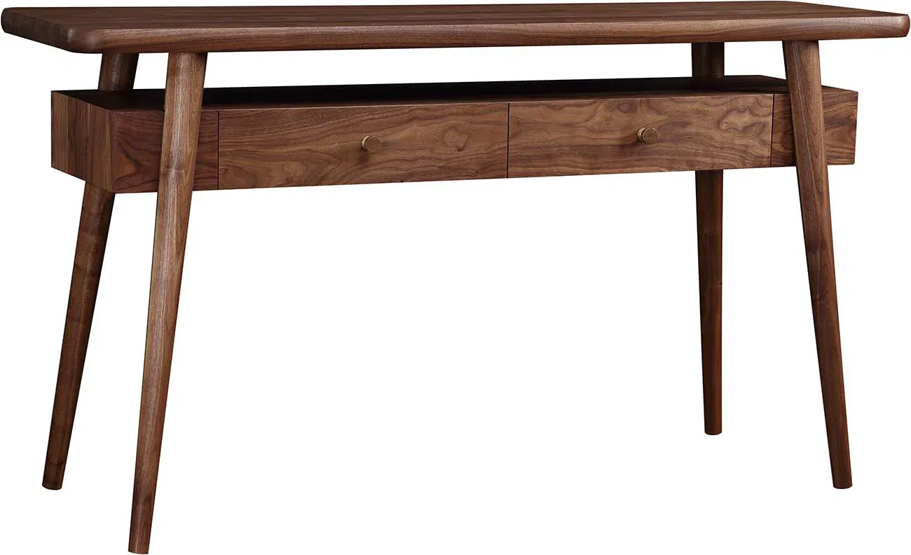 Walnut Grove Console - Wood Top, Console Table by Stickley, 60" width x 32.5" height x 18" depth View 1