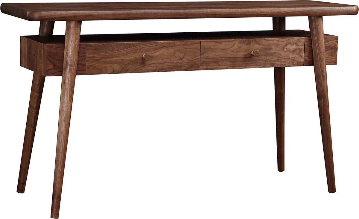 Walnut Grove Console - Wood Top, Console Table by Stickley, 60" width x 32.5" height x 18" depth View 1