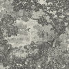 Jungle Toile Taupe Peel & Stick Wallpaper, by York Wall, 16'6" length x 1'8.5" width x 0.02" depth thumbnail
