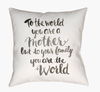 You're The World Accent Pillow, Decorative Pillow by Surya, 18" length x 18" width thumbnail