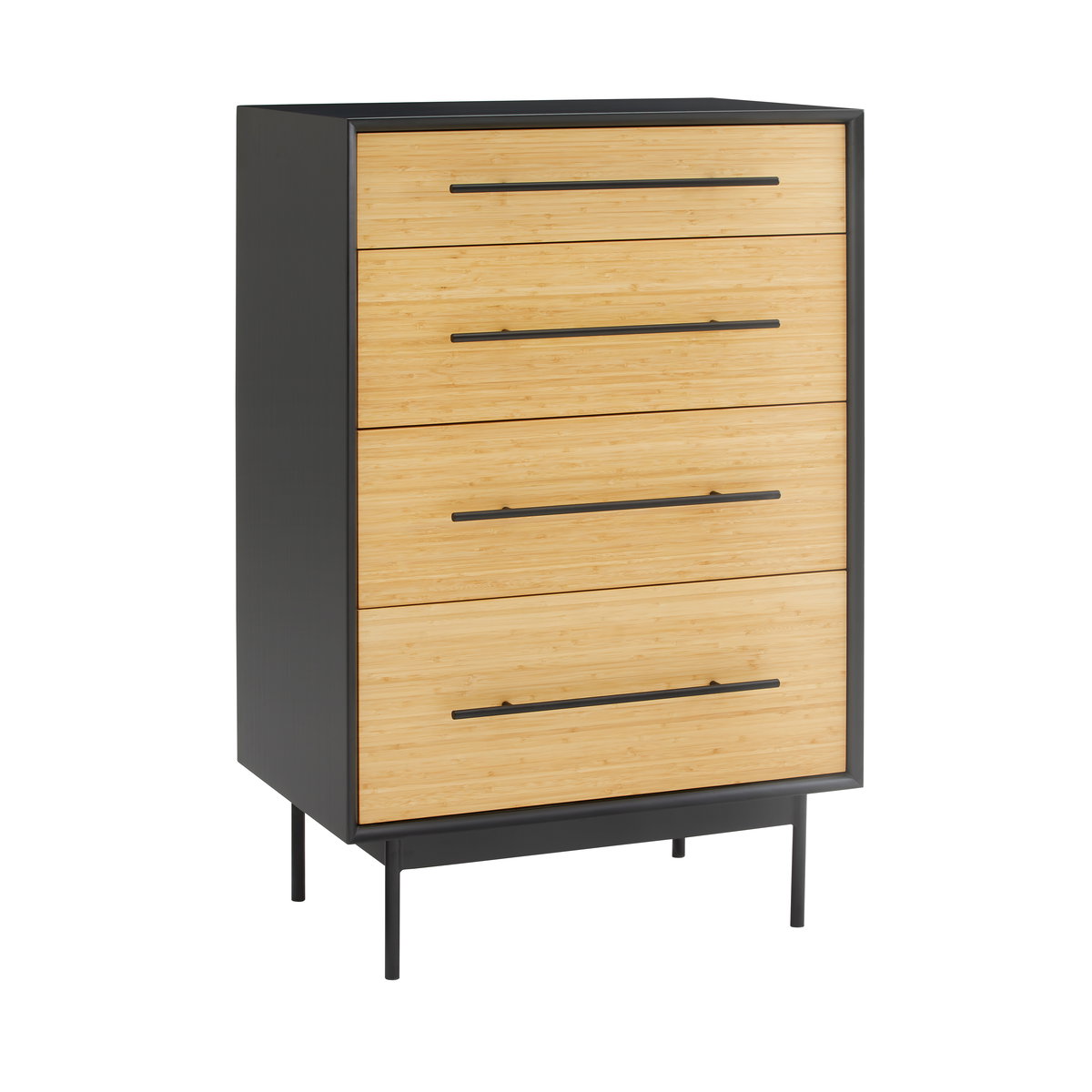 Santa Cruz 4 Drawer High Chest, Wheat, Dresser by Greenington, 18" length x 28.25" width x 44" height View 1