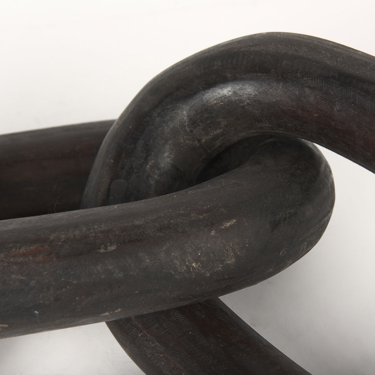 Tayla Large Black-Brown Wood Chain Link, Decorative Object by Mercana, 9.5" length x 2" width x 21" height View 7