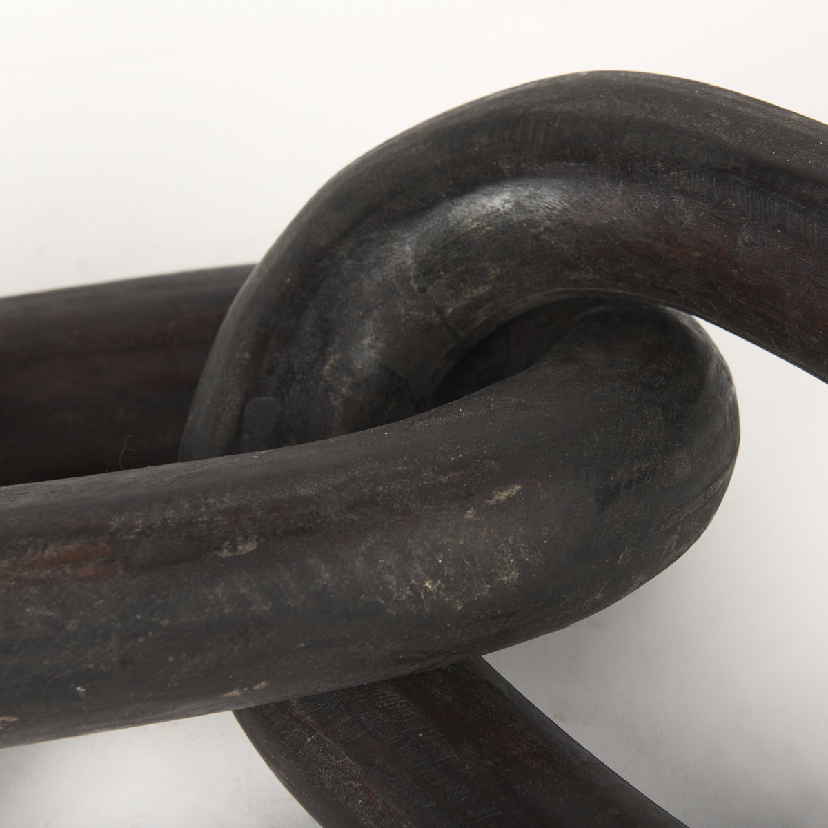 Tayla Large Black-Brown Wood Chain Link, Decorative Object by Mercana, 9.5" length x 2" width x 21" height View 7
