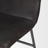 Kavalan Low Back 37.5in Seat Bar Stool | Ebony Leather with Black Metal, Counter & Bar Stool by Mercana, 17.7" length x 20.9" width x 37.5" height thumbnail 9