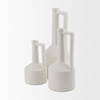 Burton 17.1H Large White Ceramic Jug Vase, by Mercana, 6.1" length x 6.1" width x 15.55" height thumbnail 13