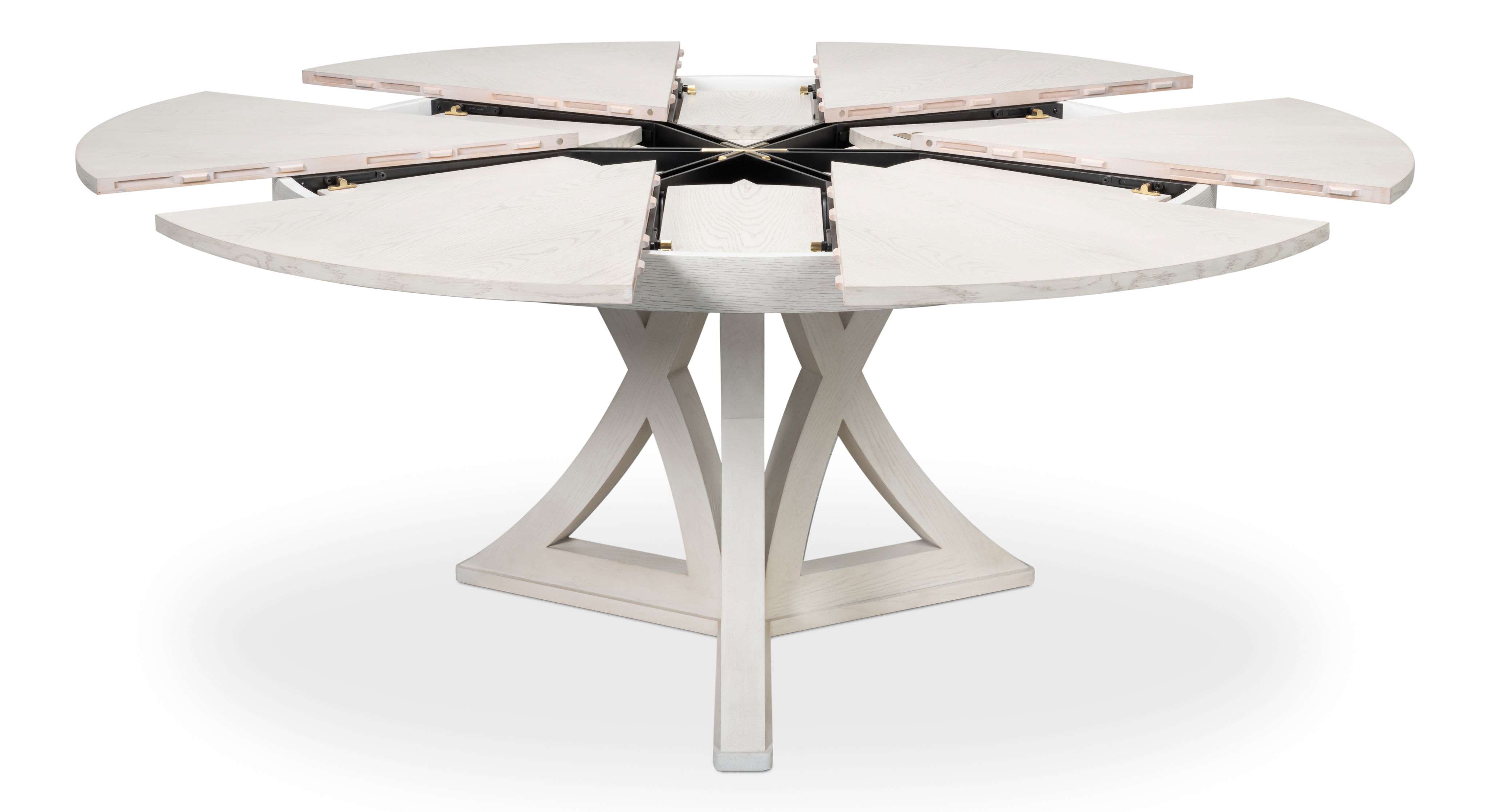 Casual Jupe Dining Table,Working Wht,Lg, by Sarreid, 66" length x 66" width x 30" height View 2