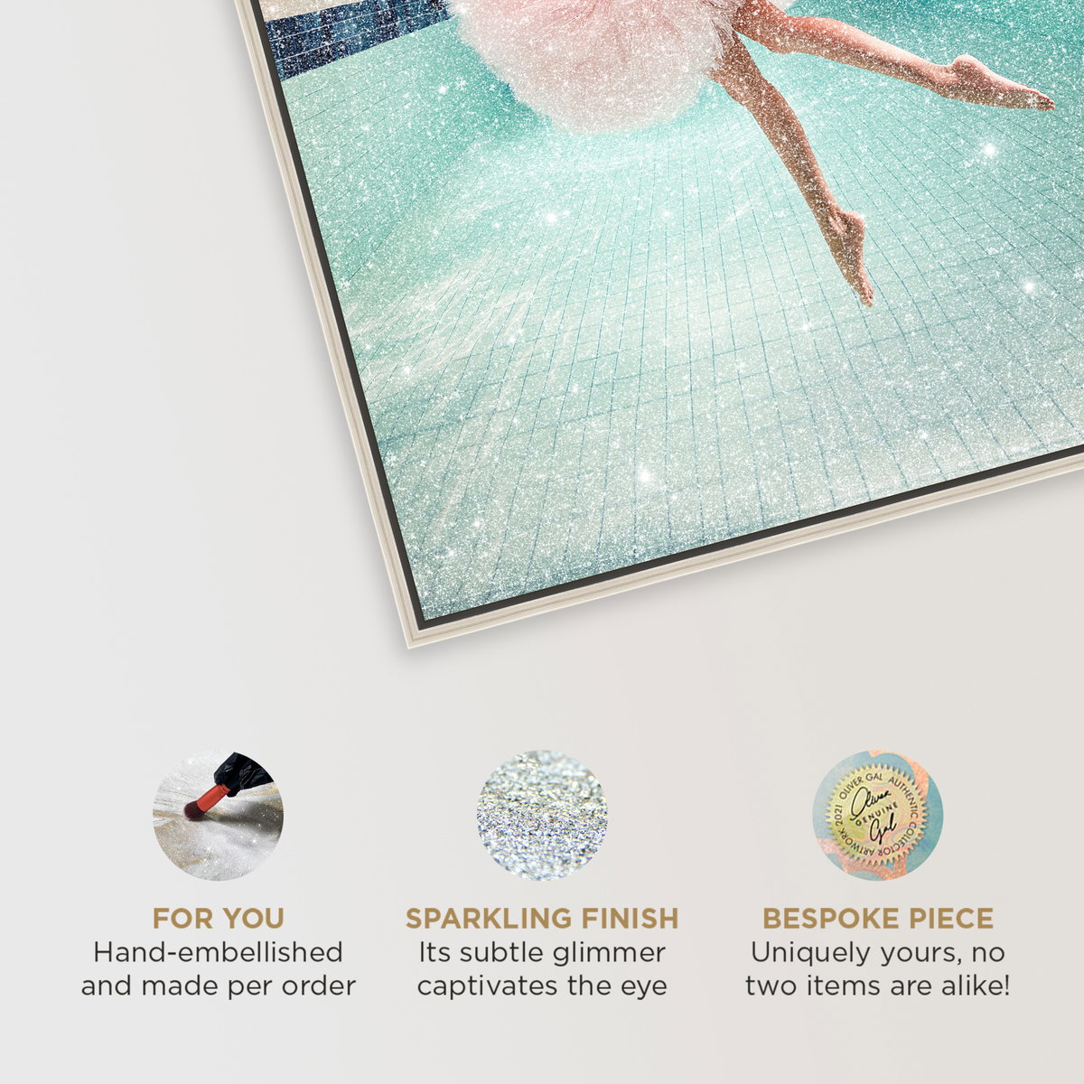 Aquatic Ballerina I (Diamond Dust), Art by Oliver Gal,  24x36 View 4
