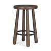 Weldon Backless 26in Seat Counter Stool | Dark Brown Wood with Metal, Counter & Bar Stool by Mercana, 16" length x 16" width x 26" height thumbnail 1