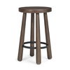 Weldon Dark Brown Wood with Matte Black Metal Counter Stool, Counter & Bar Stool by Mercana, 16" length x 16" width x 26" height thumbnail 1