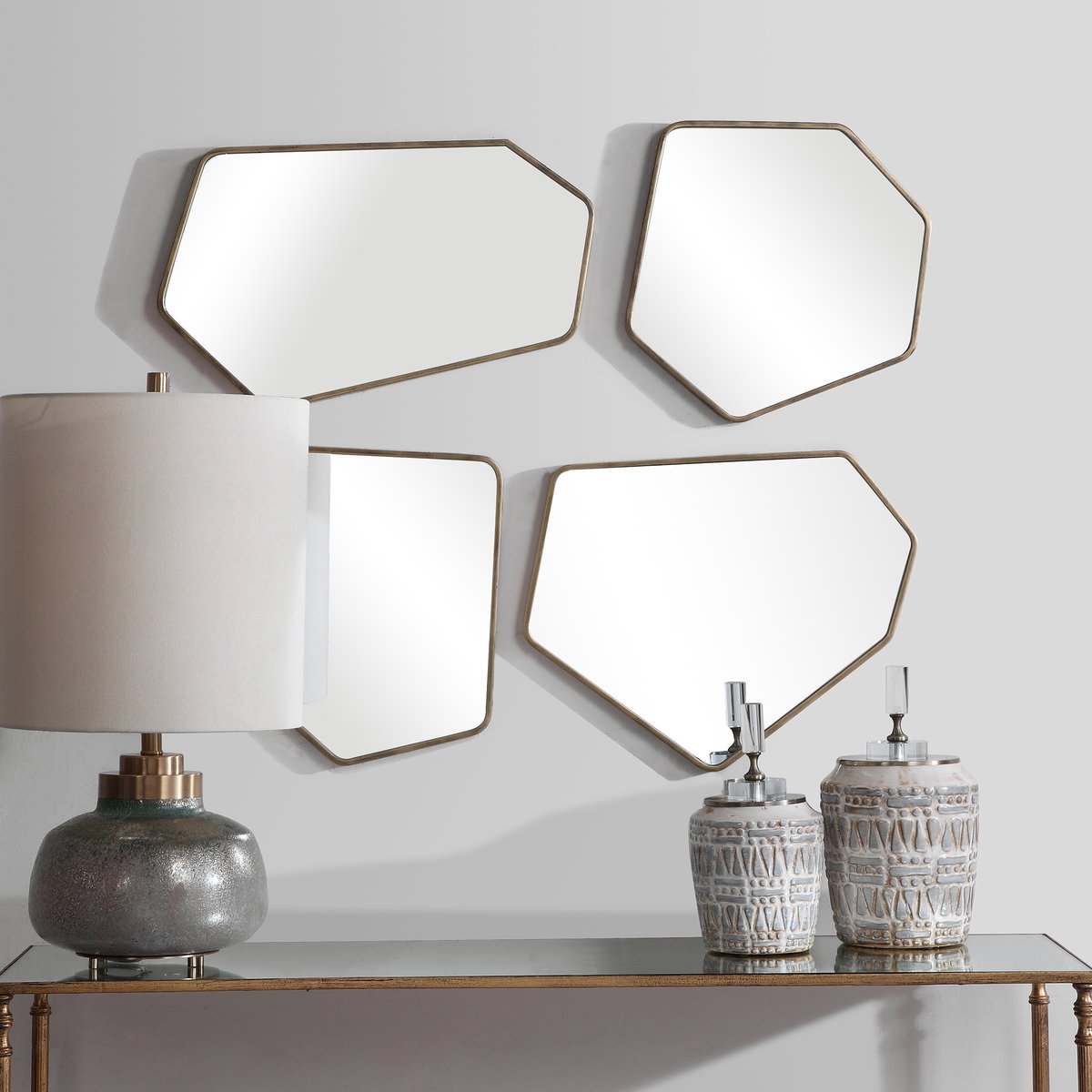 Linneah Modern Mirrors Set/4, by Uttermost, 12.12" width x 20.12" height x 1" depth View 7