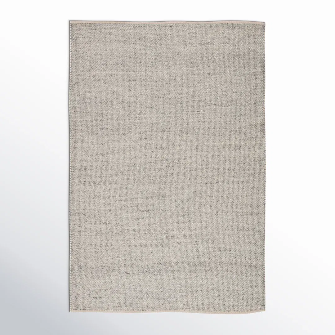 Lamanda Indoor/ Outdoor Solid Light Gray/ Ivory Area Rug large image 