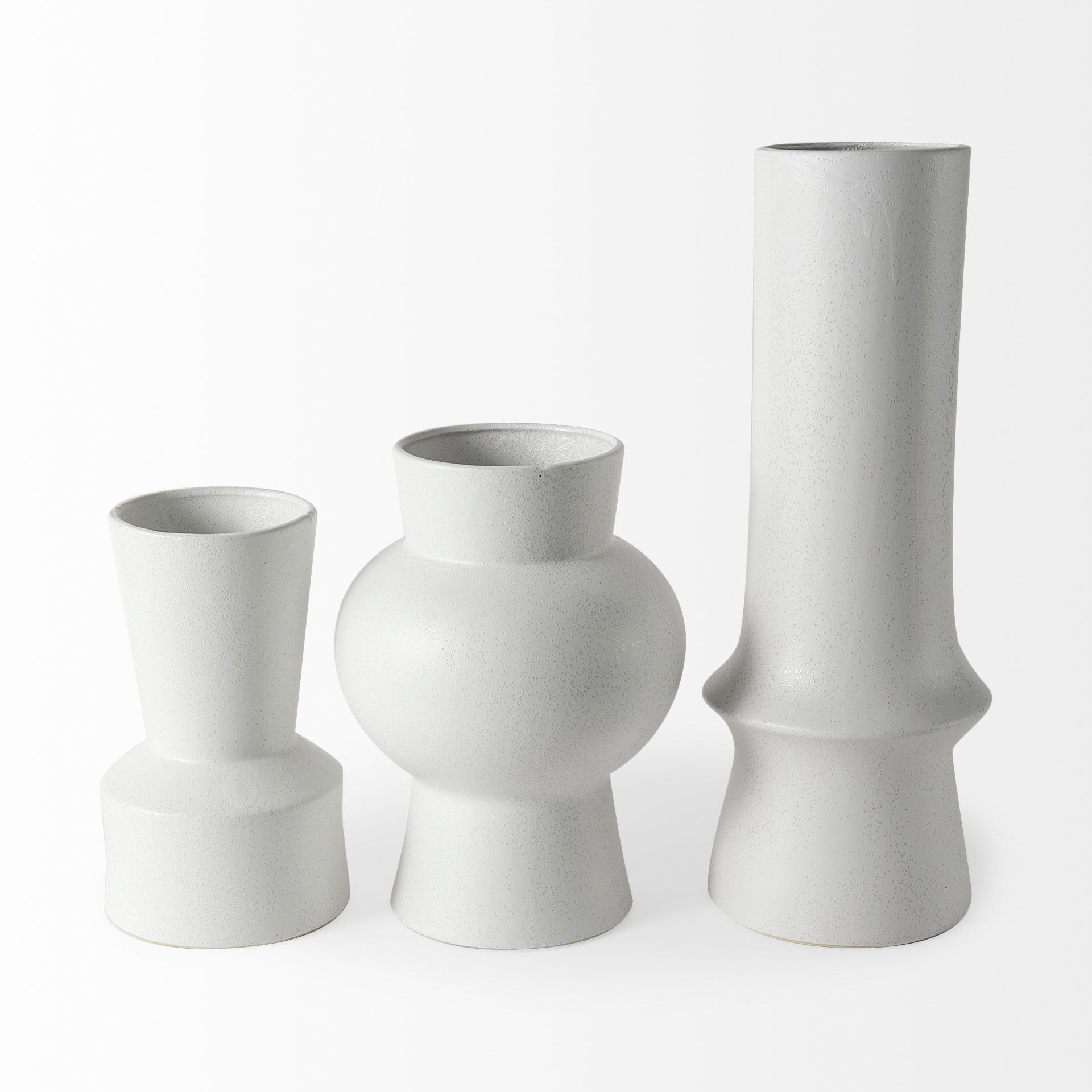 Laforge 9.4H Small White Ceramic Vase large image 