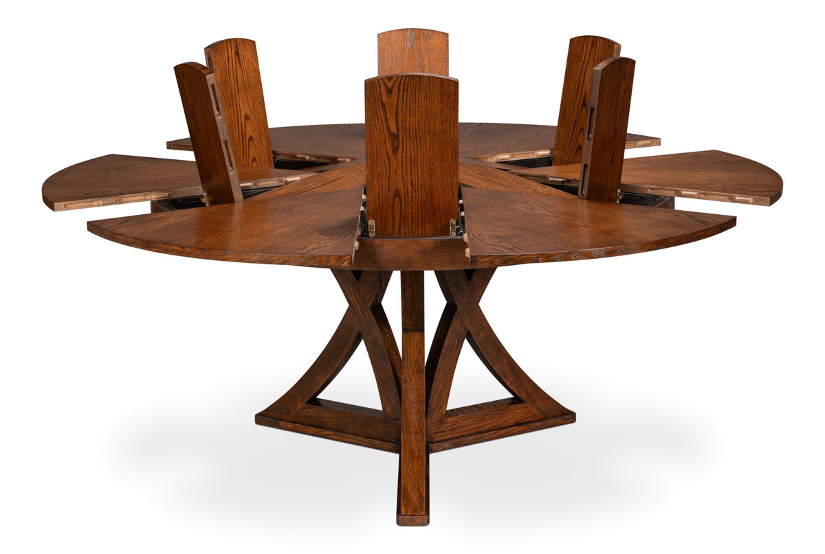 Casual Jupe Dining Table Palladio  Med, by Sarreid, 4'7" length x 4'7" width x 2'6" height View 9