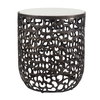 Sabena White Marble Outdoor Side Table, Outdoor Table by Uttermost, 1'6" width x 1'8" height x 1'6" depth thumbnail 4