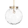 Gaia 1 Light Watered Glass Pendant, Ceiling Light by Uttermost, 14.75" width x 15.5" height x 14.75" diameter x 14.75" depth thumbnail 4