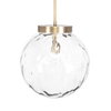 Gaia 1 Light Watered Glass Pendant, Mini Light Pendant by Uttermost, 14.75" width x 15.5" height x 14.75" diameter x 14.75" depth thumbnail 4