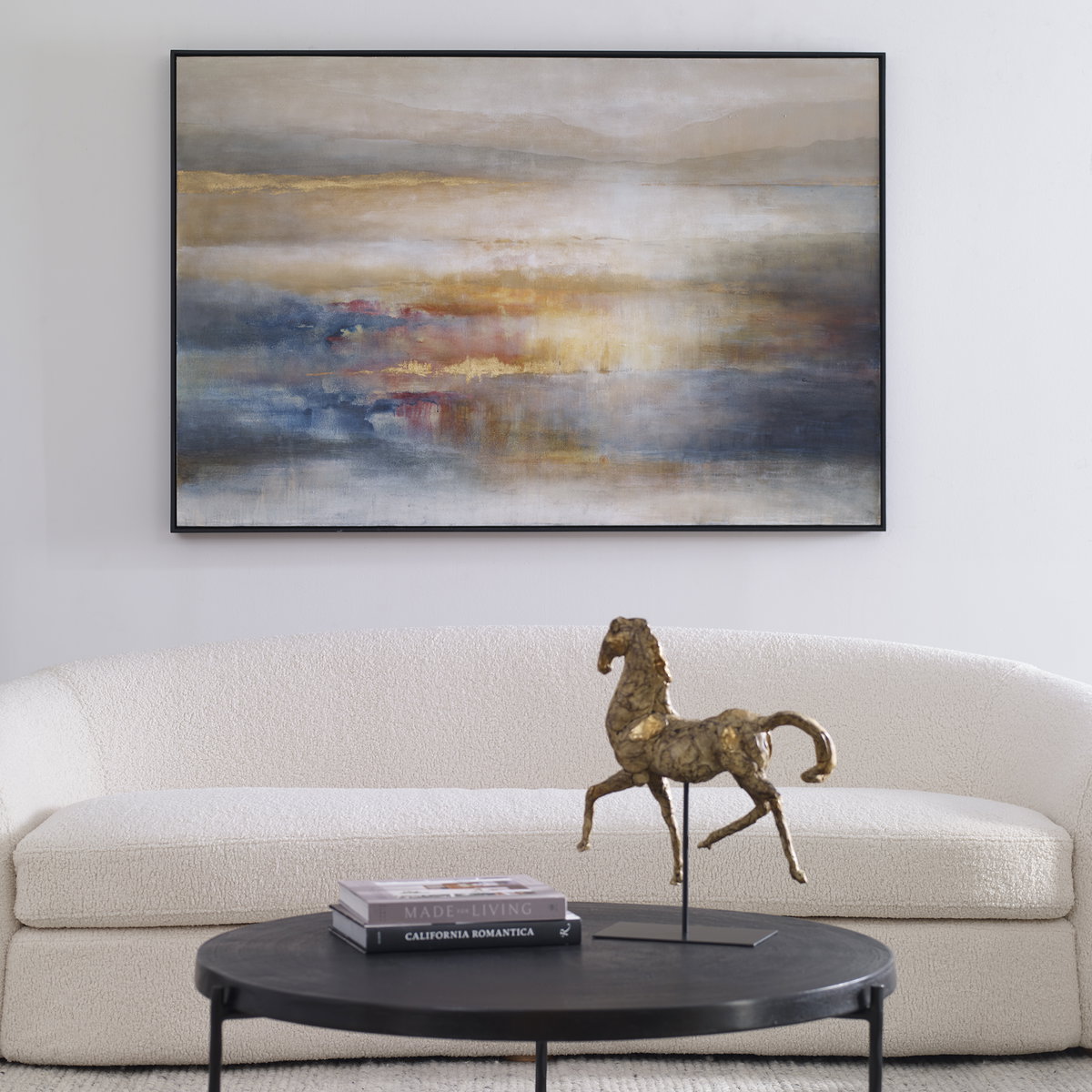 Seafaring Dusk Hand Painted Abstract Art, by Uttermost, 5'1" width x 3'5" height x 1.7" depth View 2