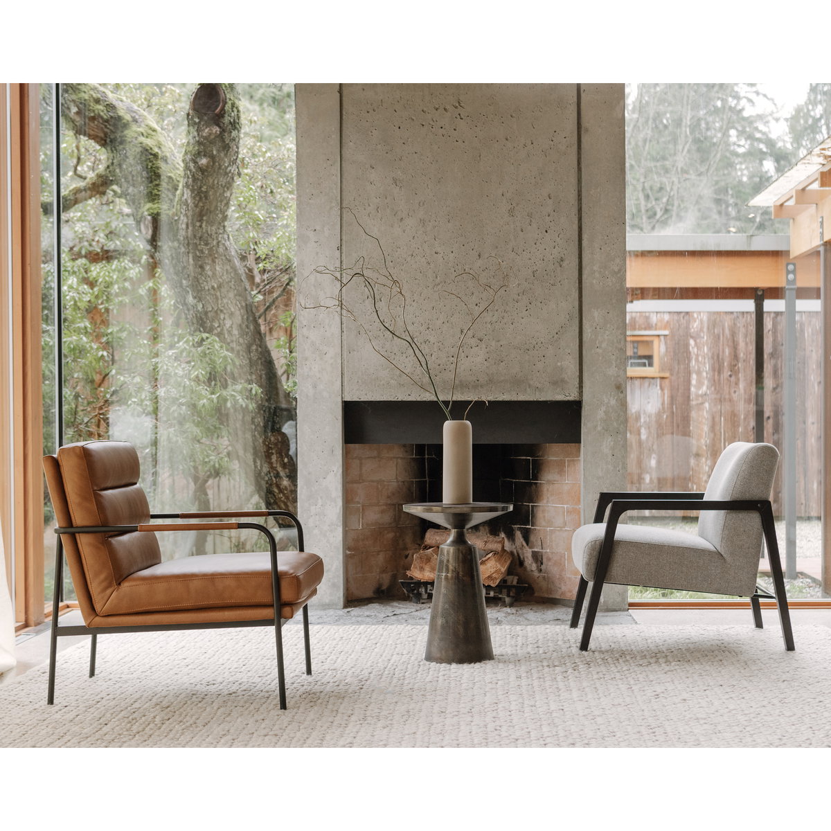Sonja Accent Table Charcoal Grey, Side & End Table by Moe's Home, 15.5" width x 22" height x 15.5" depth View 5