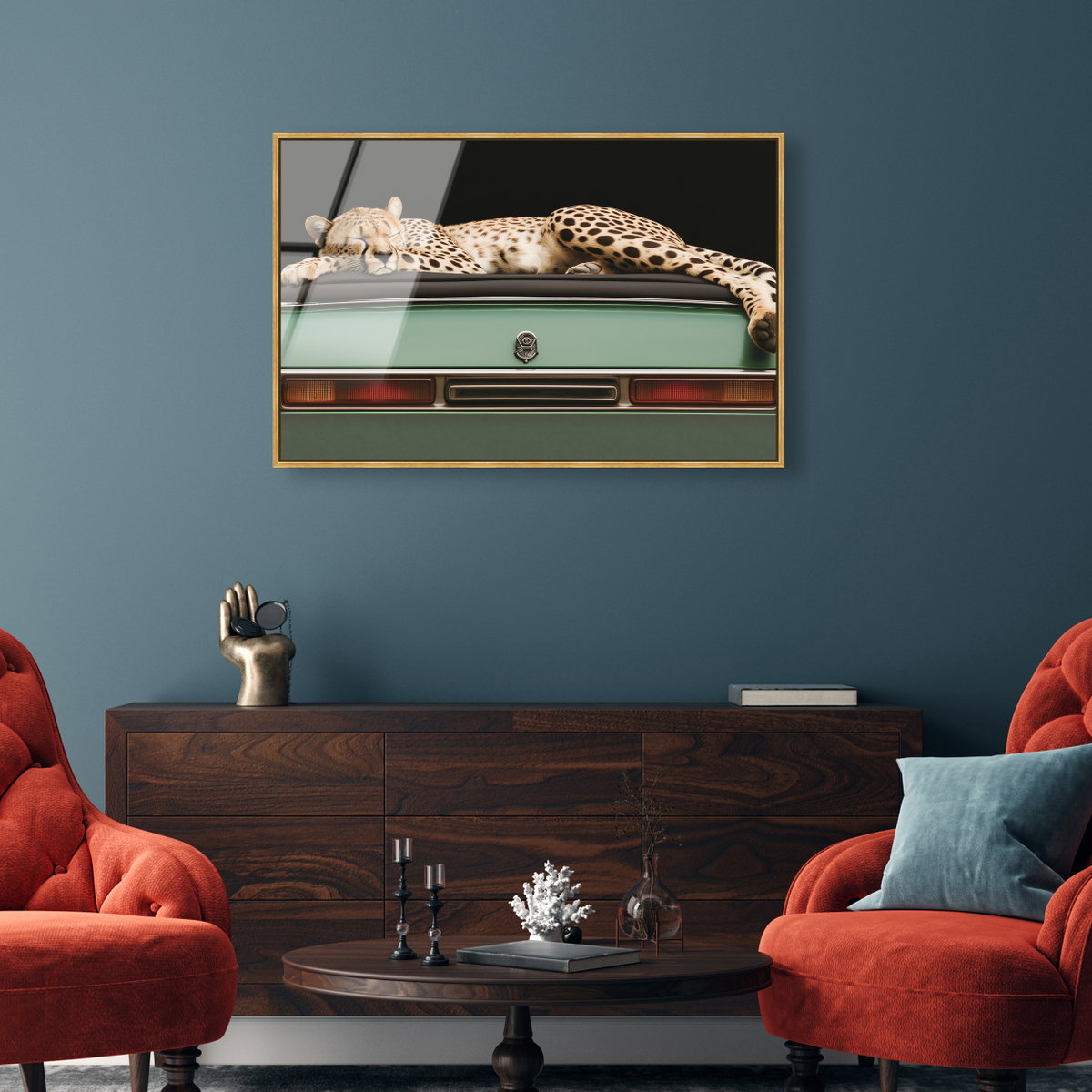 Sleepy Cadi Cheetah (No Embellishment), Art by Oliver Gal,  45x30 View 3