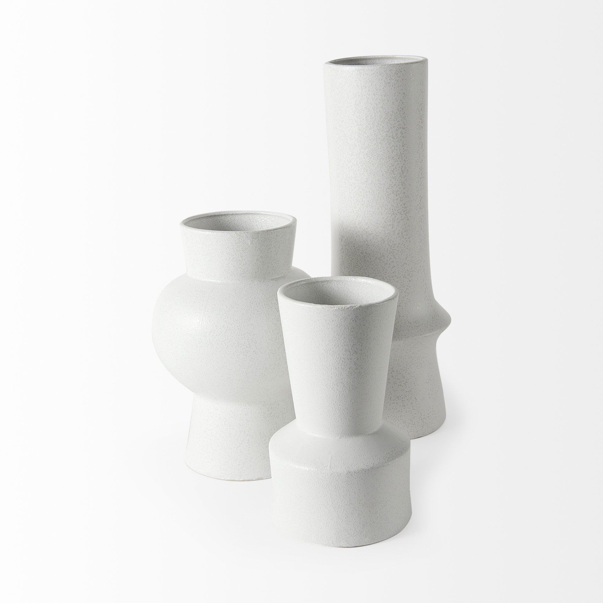Laforge 9.4H Small White Ceramic Vase large image 