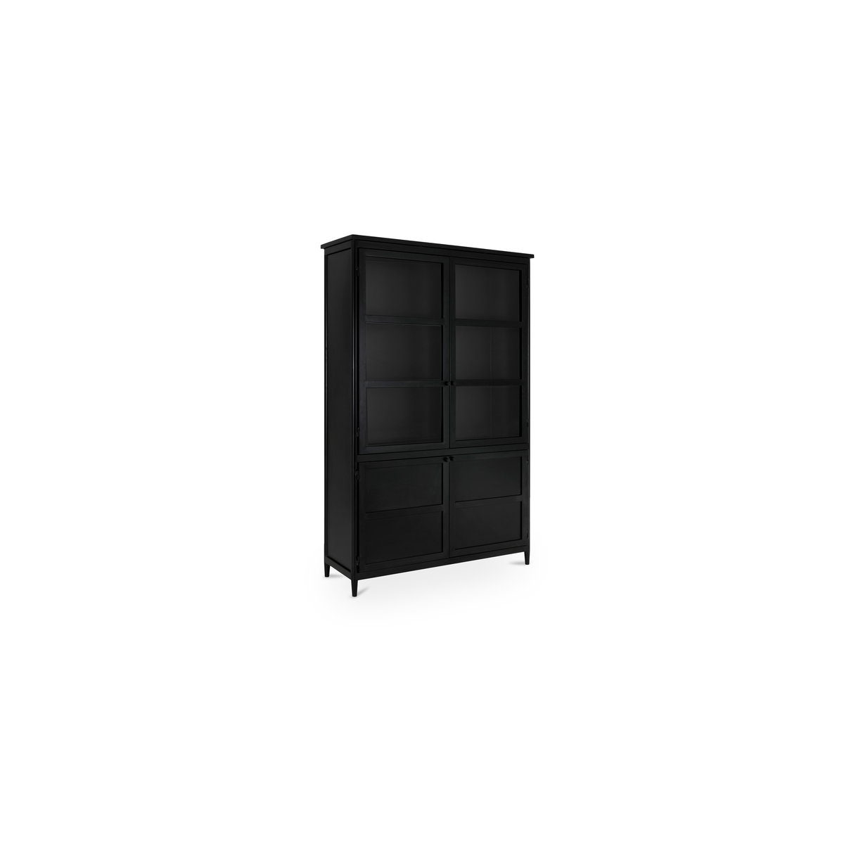 Henry Metal Tall Cabinet Black, Cabinets & Sideboard by Moe's Home, 48.5" width x 78" height x 17.5" depth View 2